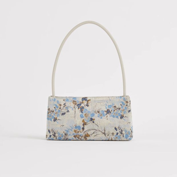 Minimal East West Floral Shoulder Bag