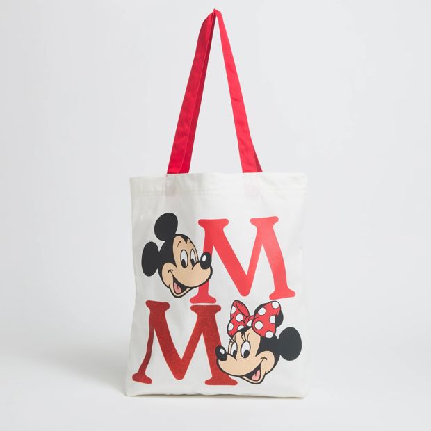 Licensed Disney Minnie & Mickey Mouse Cotton Tote Bag