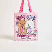 Licensed CapyFun Capybara Canvas Tote Bag