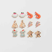 6 Pack Christmas Aussie Icons Stud Earrings