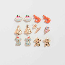 6 Pack Christmas Aussie Icons Stud Earrings