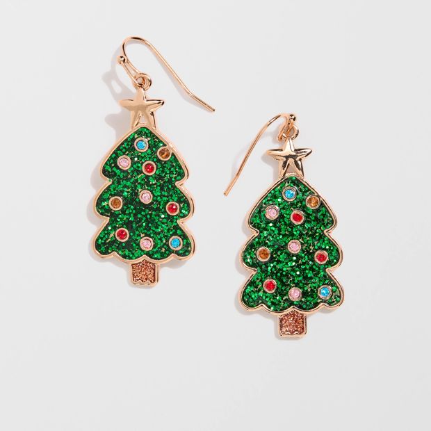 Christmas Tree Drop Earrings