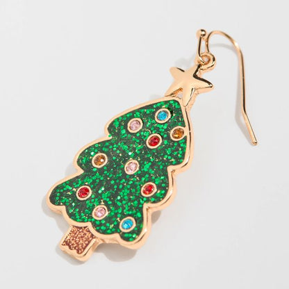 Christmas Tree Drop Earrings