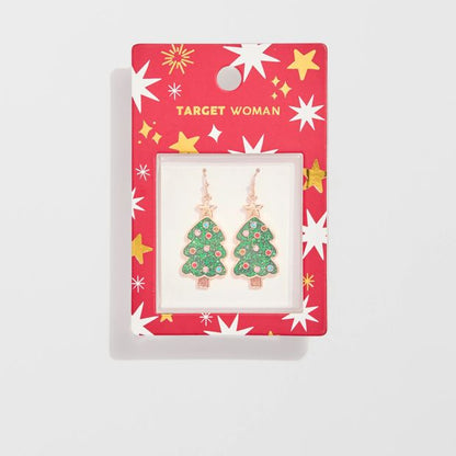 Christmas Tree Drop Earrings