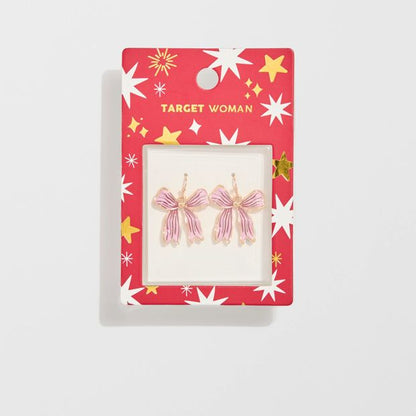 Christmas Bows Drop Earrings