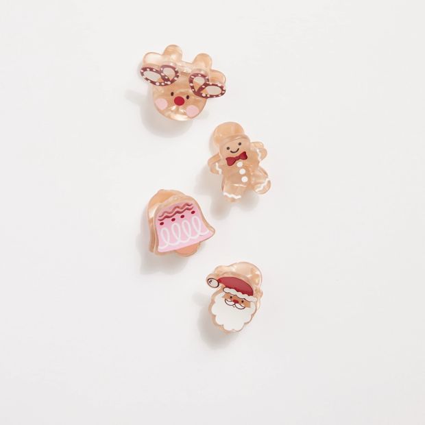 4 Pack Novelty Christmas Claw Clips