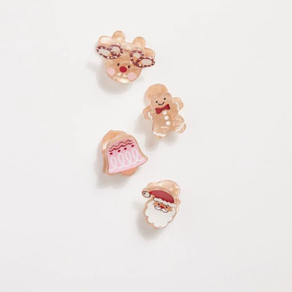4 Pack Novelty Christmas Claw Clips