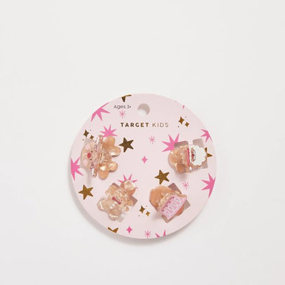 4 Pack Novelty Christmas Claw Clips