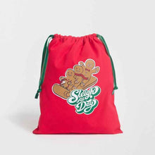 Christmas Sleigh The Day Drawstring Bag