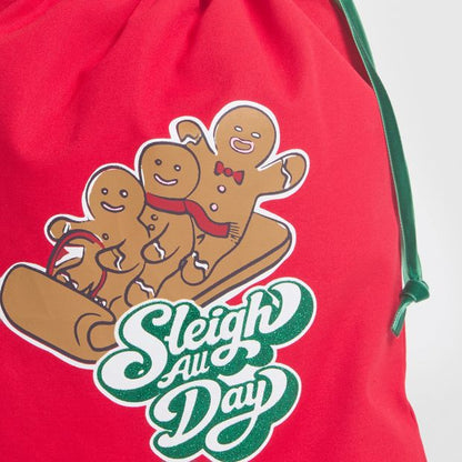 Christmas Sleigh The Day Drawstring Bag