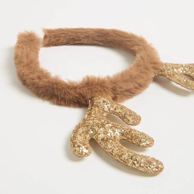 Fluffy Reindeer Christmas Headband