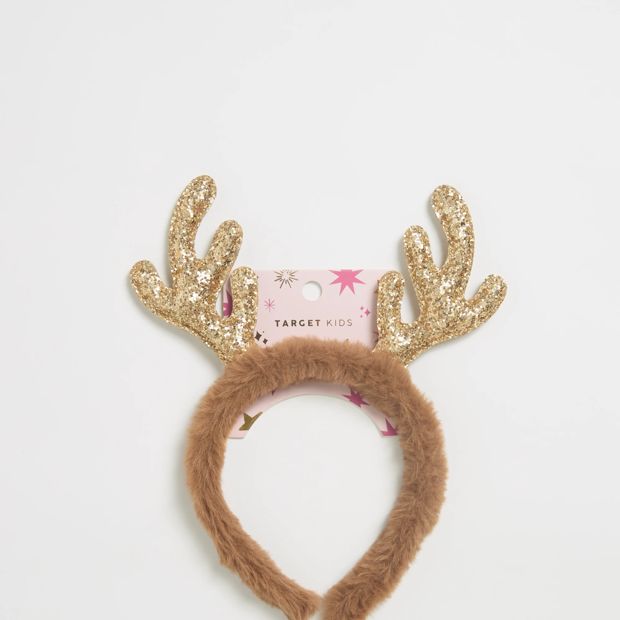 Fluffy Reindeer Christmas Headband