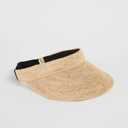 Raffia Packable Peak Visor