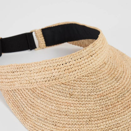 Raffia Packable Peak Visor