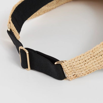 Raffia Packable Peak Visor