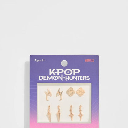 KPop Demon Hunters 4 Pack Stud Earrings