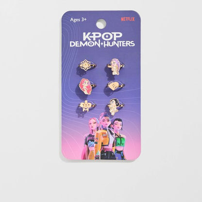 KPop Demon Hunters 6 Pack Rings Set