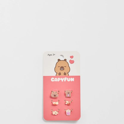 CapyFun Capybara 6 Pack Rings Set