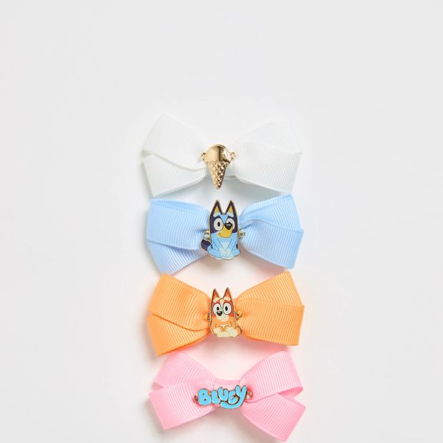 Bluey & Bingo 4 Pack Bow Clips