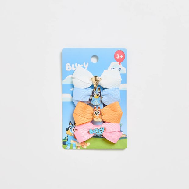 Bluey & Bingo 4 Pack Bow Clips