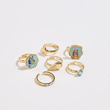 Bluey & Bingo 6 Pack Ring Set