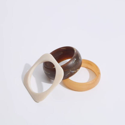 3 Pack Matte Resin Bangle Set