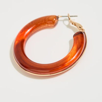 Resin Hoop Earrings