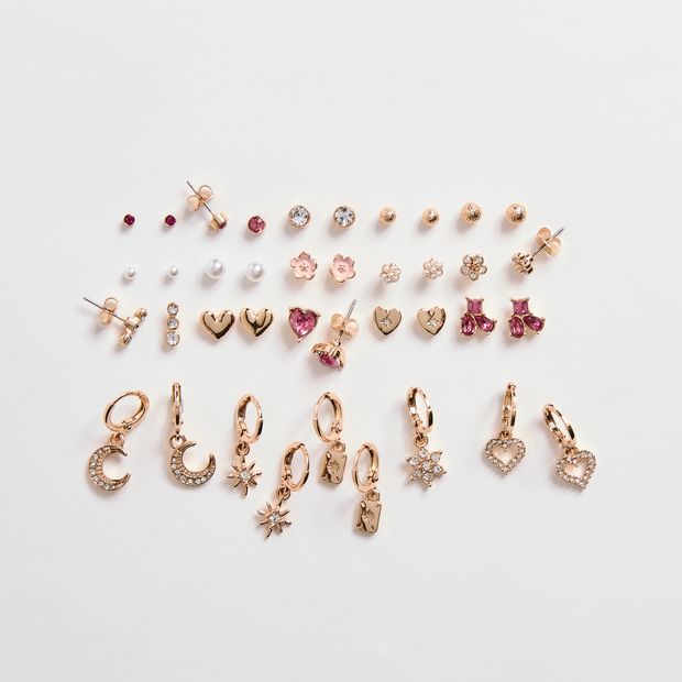 20 Pack Mini Huggie Stud Earrings