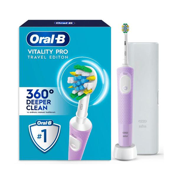 *ORAL B VITALITY PRO D/C E-TOOTHBRUSH + CASE  LILAC 1 PACK
