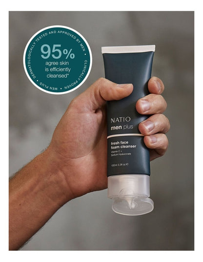 Mens Plus Fresh Face Foam Cleanser 100ml