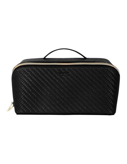 Herringbone Beauty Bag Large in Licorice