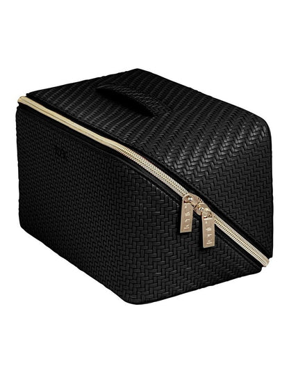 Herringbone Beauty Bag Large in Licorice