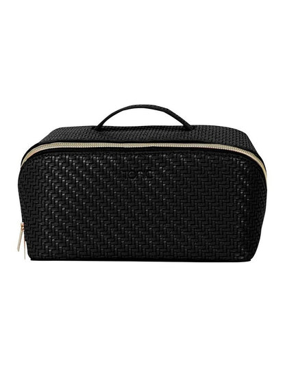 Herringbone Beauty Bag Medium in Licorice