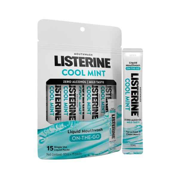 LISTERINE COOL MINT MOUTHWASH SACHETS 15/10ML 15 PACK
