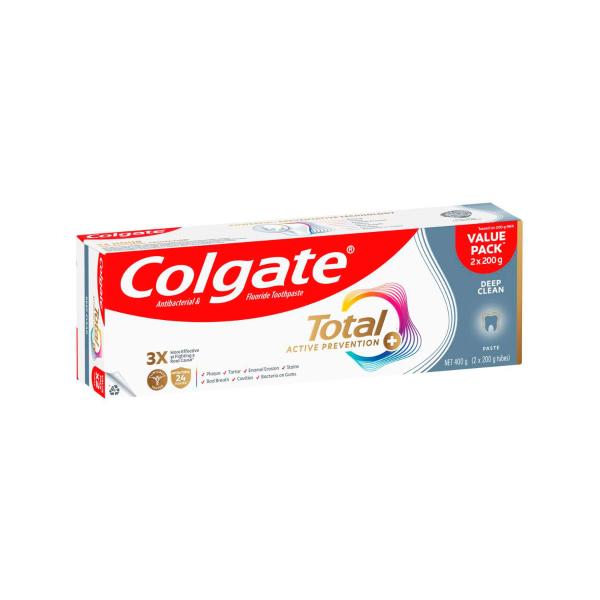 COLGATE TOTAL DEEP CLEAN TWIN PACK TOOTHPASTE