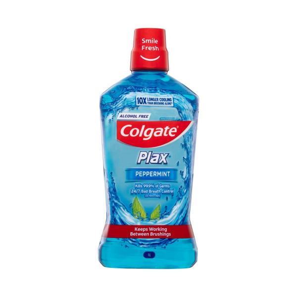 COLGATE PLAX MOUTHWASH PEPPERMINT 1L