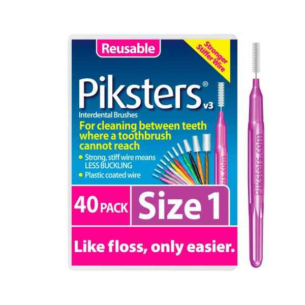 PIKSTERS INTERDENTAL BRUSHES SIZE 1 40 PACK