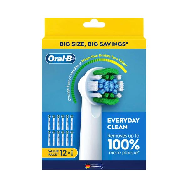 *ORAL B EVERYDAY CLEAN REFILL BRUSH HEADS 12 PACK
