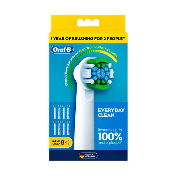 *ORAL B EVERYDAY CLEAN REFILL BRUSH HEADS 8 PACK