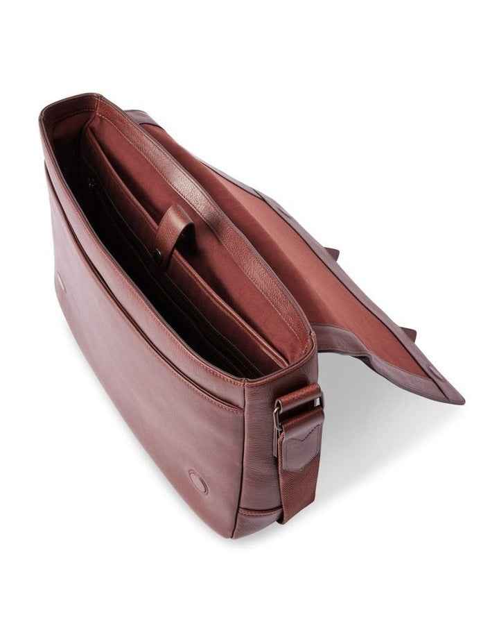 Leather Messenger Bag - Whiskey