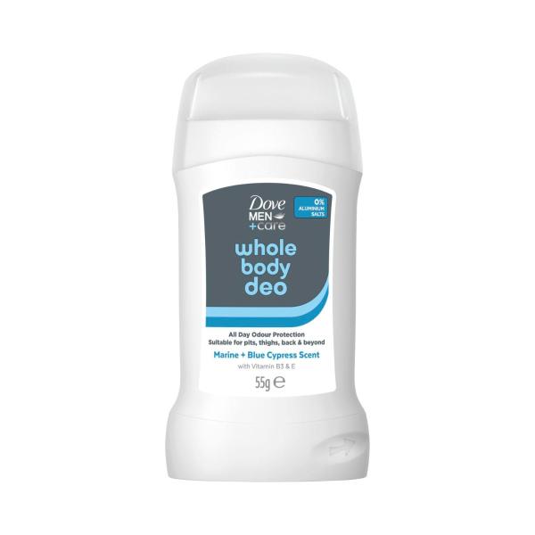 DOVE MEN WHOLE BODY DEODORANT STICK MARINE BLUE CYPRESS 55G