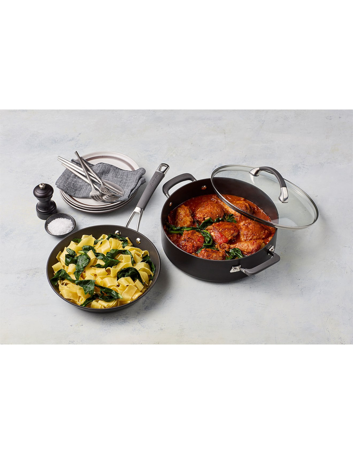 Endurance+ Nonstick Induction Open French Skillet 26cm and Covered Sautéuse 28cm/4.7L