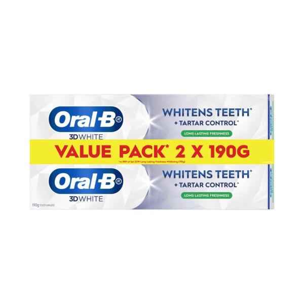 ORAL B 3D WHITE LONG LASTING TOOTHPASTE 2 PACK