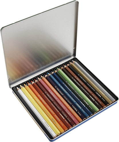 Lyra Colour Giant Pencils Unlacquered in a Tin Waldorf Education Inspired 18 Colours Stationary Art and craft for kids 3yrs+