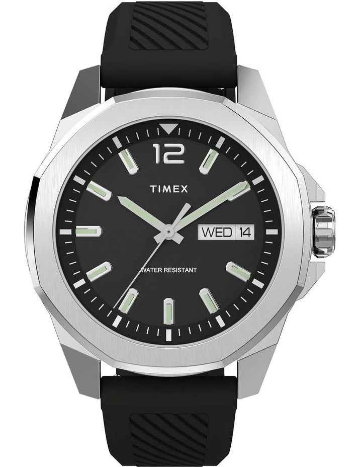 Essex Ave Rubber Watch in Black