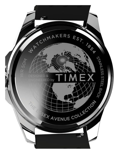 Essex Ave Rubber Watch in Black
