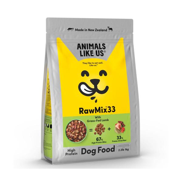 ANIMALS LIKE US RAWMIX33 WITH GRASS-FED LAMB DRY DOG FOOD 1KG