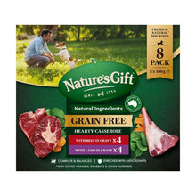 NATURE'S GIFT GRAIN GREE HEARTY CASSAROLE BEEF LAMB DOG FOOD 8X100G