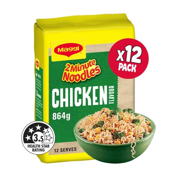 MAGGI 2 MINUTE INSTANT NOODLES CHICKEN FLAVOUR 12 PACK