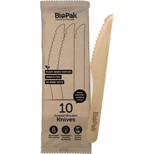 BioPak Wooden Knives 10 Pack